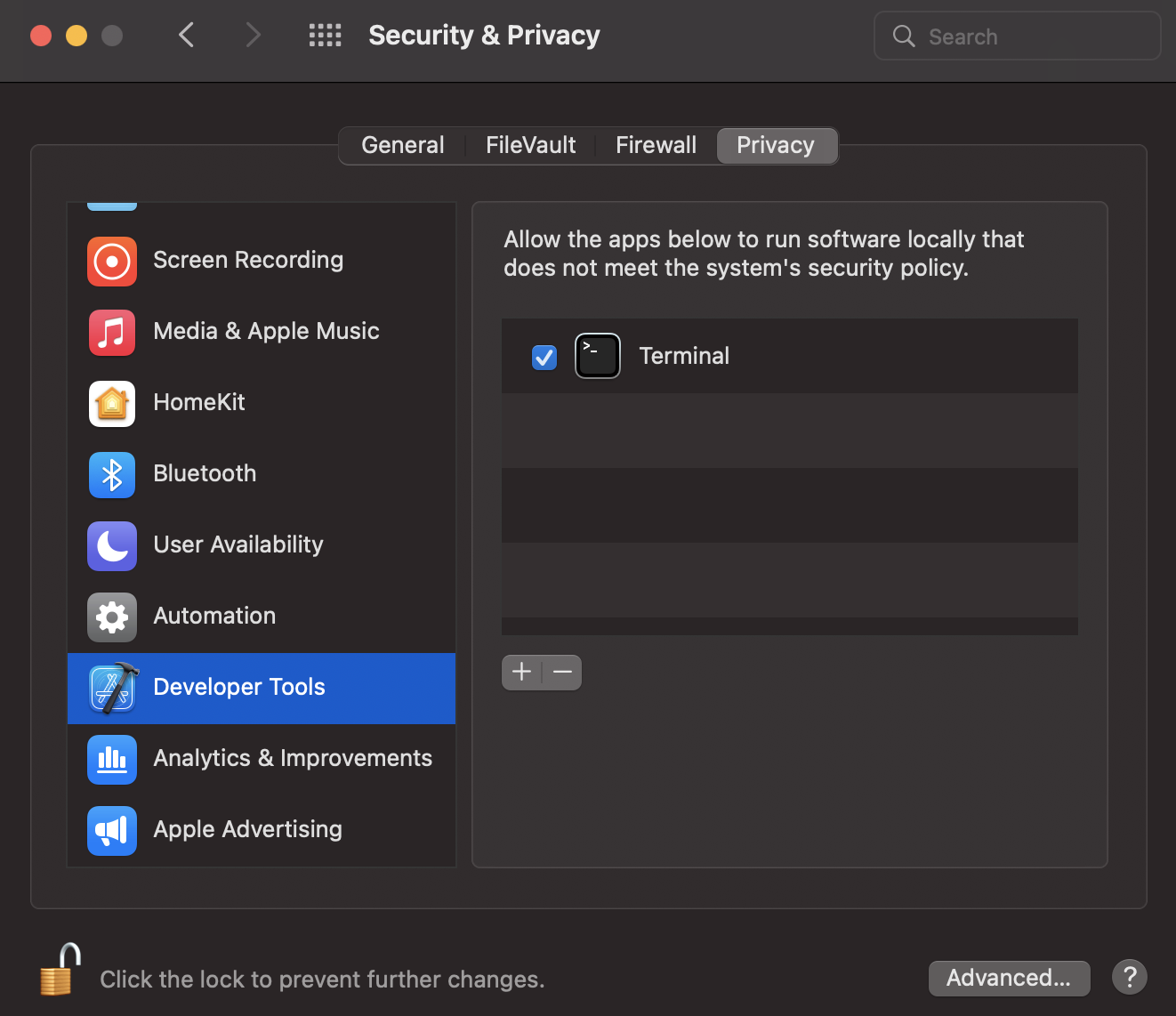 The command line interface within Mac